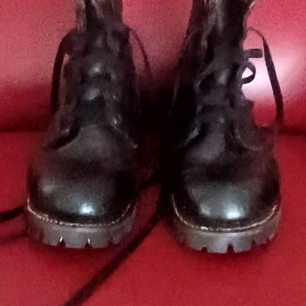Black Lace-Up Boots